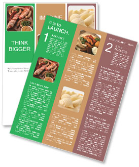Tasty Pork Sausages with Sauce Newsletter Template