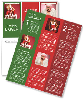 Sexy Xmas Girl Newsletter Template
