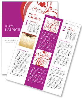 Saint Valentine Ornament Newsletter Template