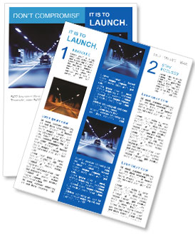 Two Cars Driving in Tunnel Newsletter Template