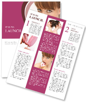 Woman with Icecream Dessert Newsletter Template