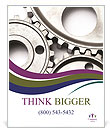 Clockwork Metallic Gear Poster Template