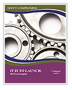 Clockwork Metallic Gear Word Template