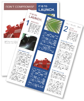 3d Red Cubes Newsletter Template