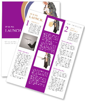 Man in Victorial Lackey Costume Newsletter Template