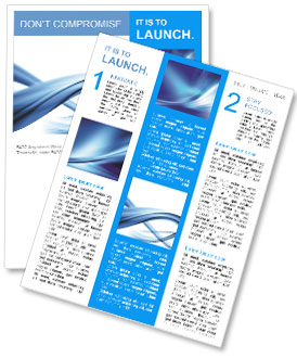 Blue Dynamic Waves Newsletter Template