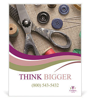 Sewing Instruments Poster Template