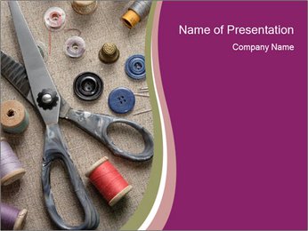 Sewing Instruments PowerPoint Template