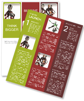 Robot with Scary Red Eyes Newsletter Template