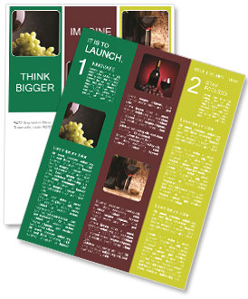 Glass of Red Wine and Fresh Grapes Newsletter Template