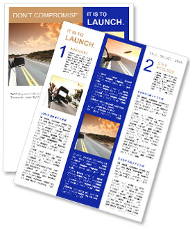 Futuristic Driving at Sunset Newsletter Template