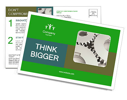 Working Gear Postcard Template