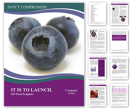Tasty Blueberry Word Template