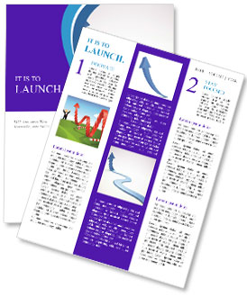 Upwards Blue Arrow Newsletter Template