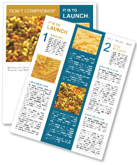 Spinach Macaroni Newsletter Template