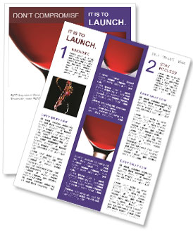 Close Up of Wine Glass Newsletter Template