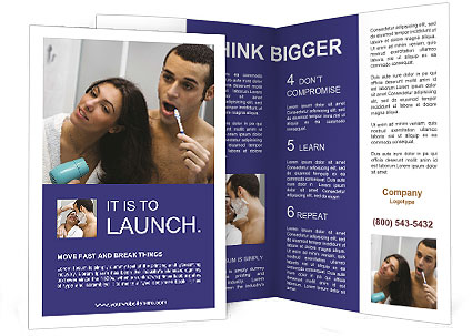 Married Couple Morning Routine Brochure Template