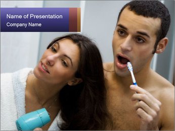 Married Couple Morning Routine PowerPoint Template