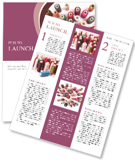 ソーイング サロンのカラフルな糸 ニュースレター