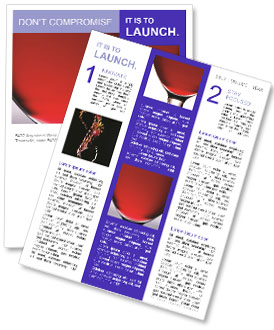 Red Wine Glass Newsletter Template