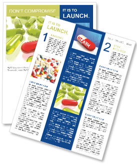 Yellow and Red Capsules Newsletter Template