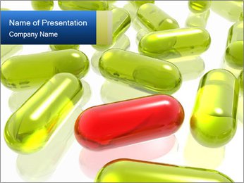 Yellow and Red Capsules PowerPoint Template