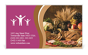 Collection of Healthy Food Business Card Template