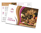 Collection of Healthy Food Postcard Template