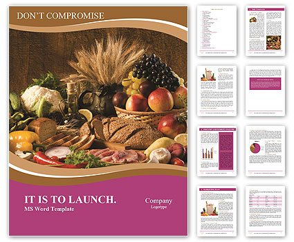 Collection of Healthy Food Word Template