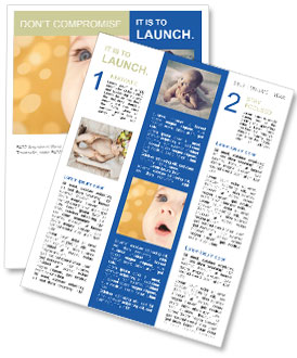 Baby with Blue Eyes Newsletter Template