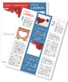 Red Roses and White Pearls Newsletter Template