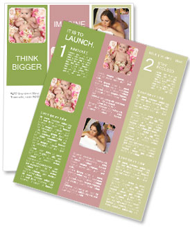 Baby in Pink Roses Newsletter Template