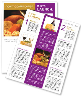 White Wine and Cheeses Newsletter Template