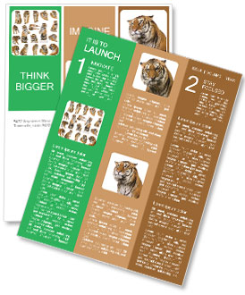 Circus Tiger Collage Newsletter Template