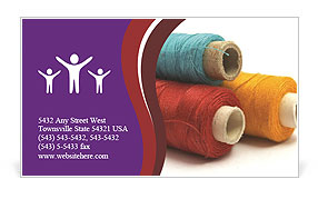 Textile Threads Business Card Template