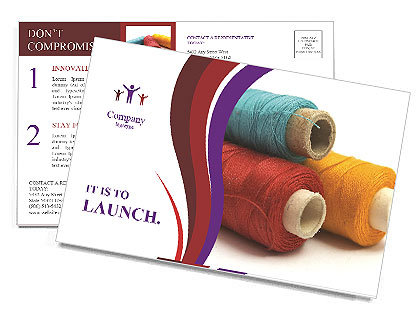 Textile Threads Postcard Template