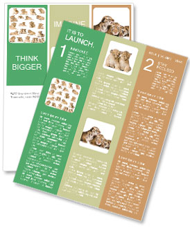 Cute Lion Cubs Newsletter Template