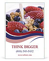 Muesli with Fresh Berries Ad Template