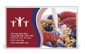 Muesli with Fresh Berries Business Card Template