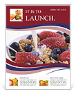 Muesli with Fresh Berries Flyer Template