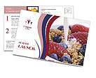 Muesli with Fresh Berries Postcard Template