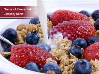 Muesli with Fresh Berries PowerPoint Template
