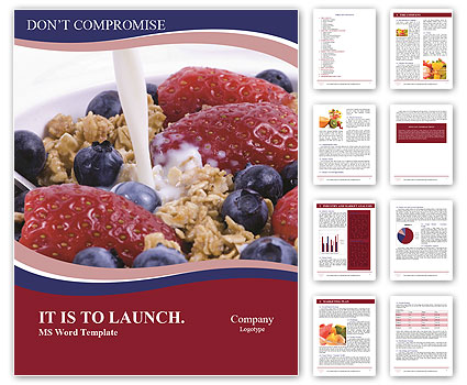 Muesli with Fresh Berries Word Template