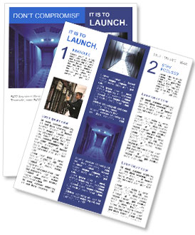 Blue Light in Server Room Newsletter Template