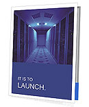 Blue Light in Server Room Presentation Folder
