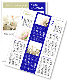 Bouquet of White Crocus Newsletter Template