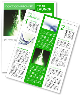 3D Green Lazer Light Newsletter Template