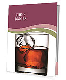 Ice Cube in Glass of Whisky Presentation Folder