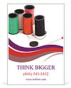 Set of Threads for Sewing Ad Template