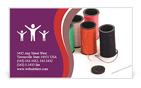 Set of Threads for Sewing Business Card Template